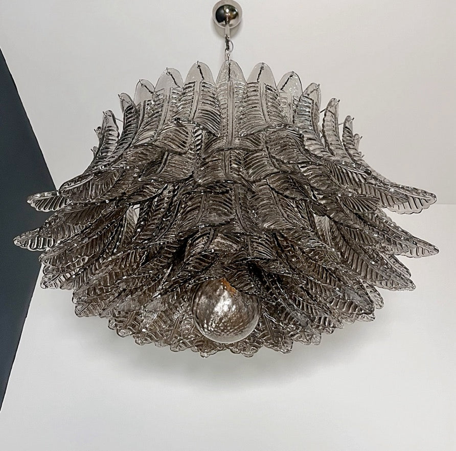 Murano Lysekrone – 100 Røykfargede Felciglass – detalj 9 – Murano Classics