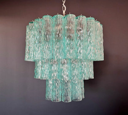 Murano Lysekrone | 52 Turkise Rørglass