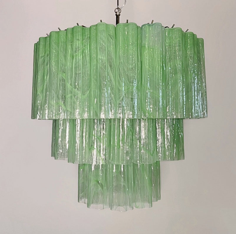 Murano Chandelier – 52 Green Alabaster Glass Tubes – detail 8 – Murano Classics
