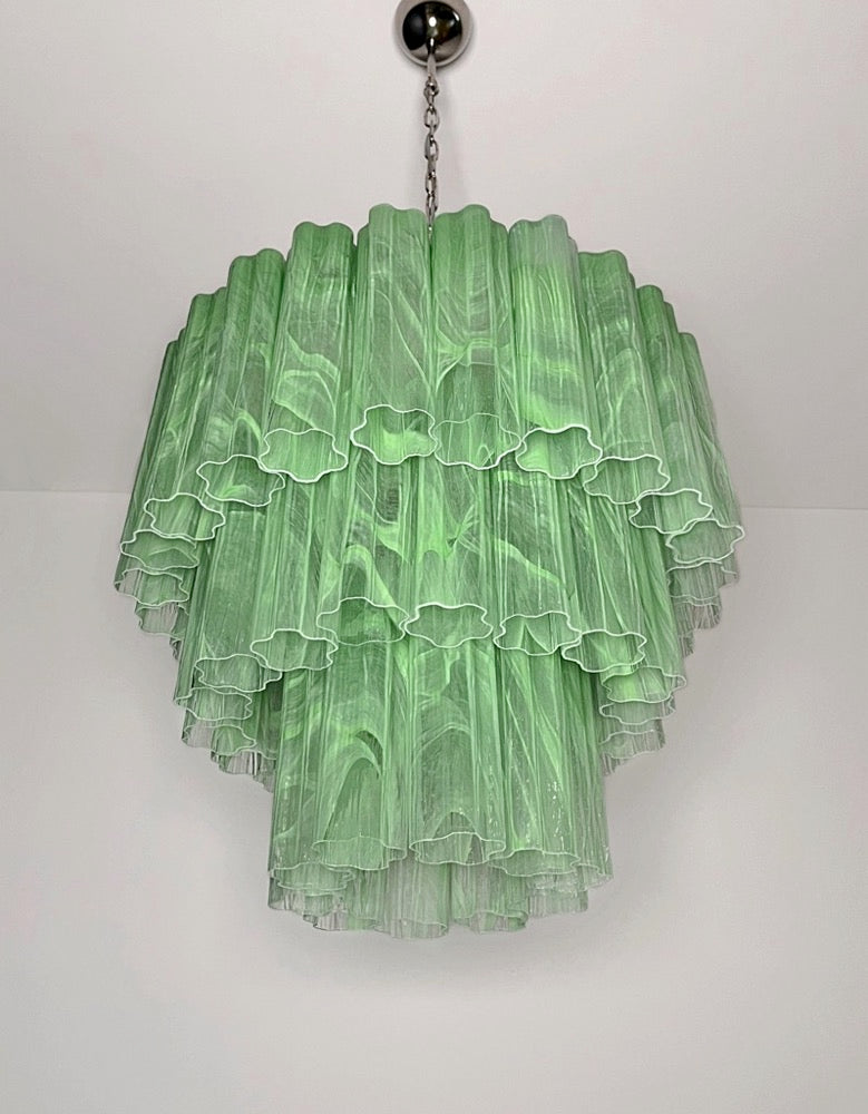 Murano Chandelier – 52 Green Alabaster Glass Tubes – detail 7 – Murano Classics