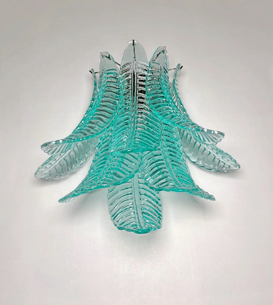 Murano Vegglampe | 10 Turkise Felciglass | 1 par