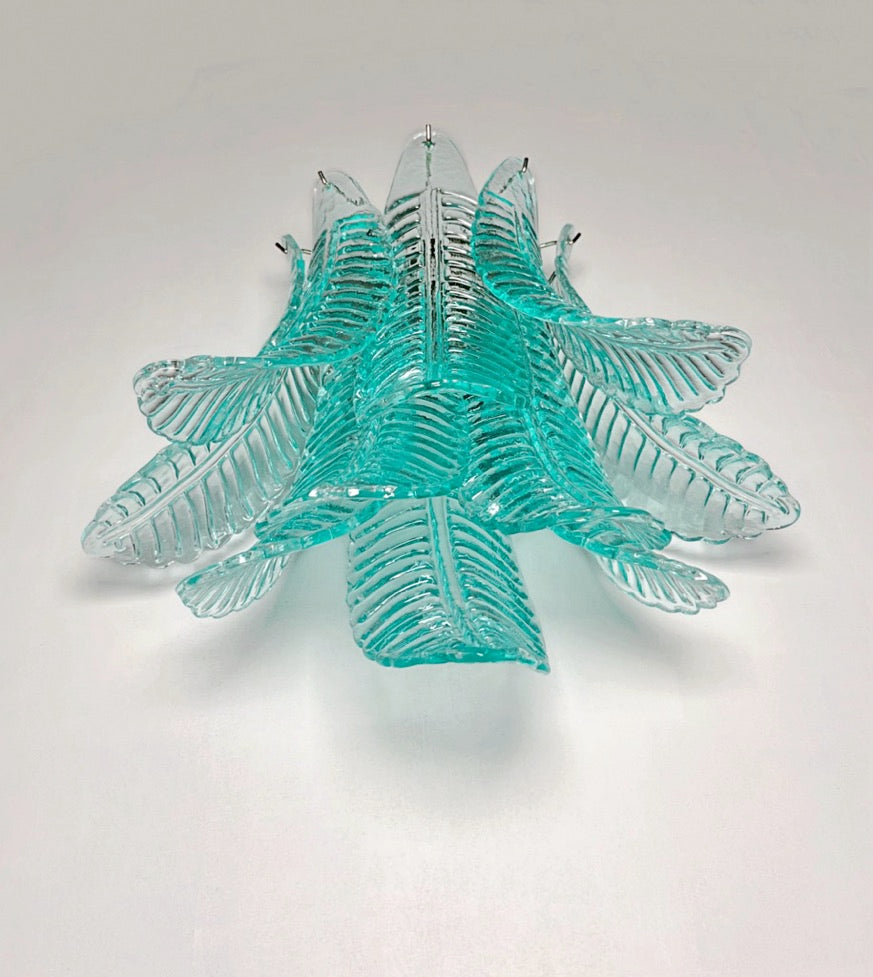 Murano Vegglampe | 10 Turkise Felciglass | 1 par