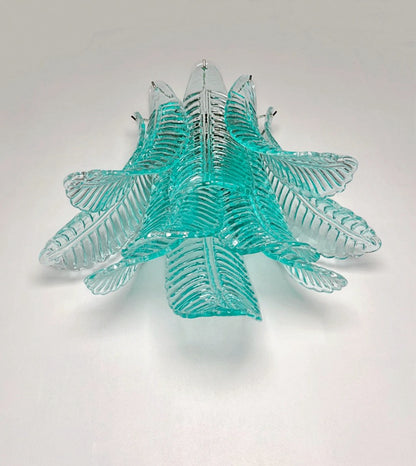 Murano Vegglampe | 10 Turkise Felciglass | 1 par