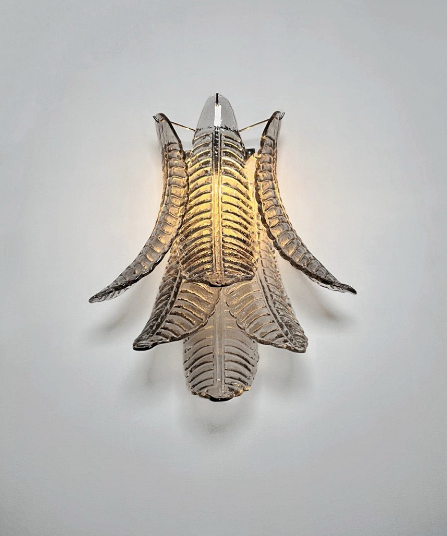Murano Wandlampe – 6 Rauchfarbene Felcigläser – 2er-Set – Detail 4 – Murano Classics