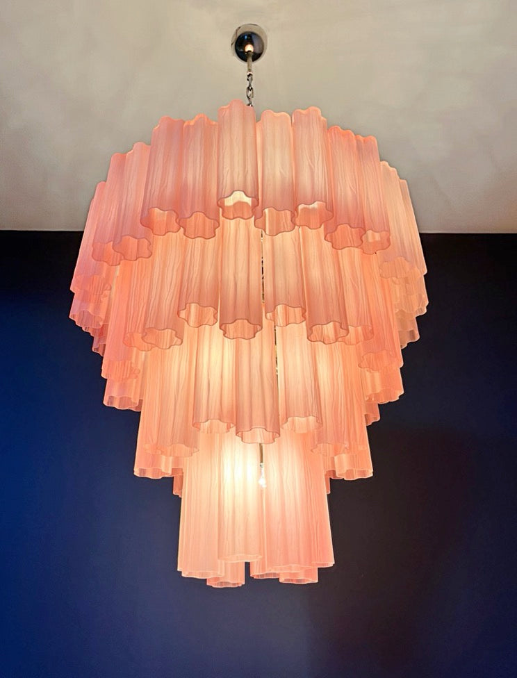 Murano Lysekrone | 80 Rosa Etsede Rørglass