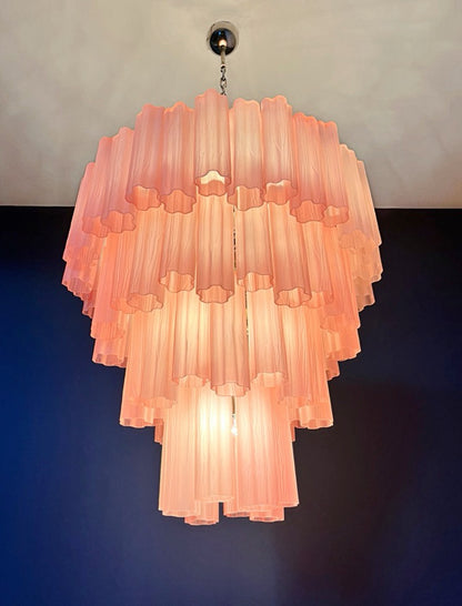 Murano Lysekrone | 80 Rosa Etsede Rørglass