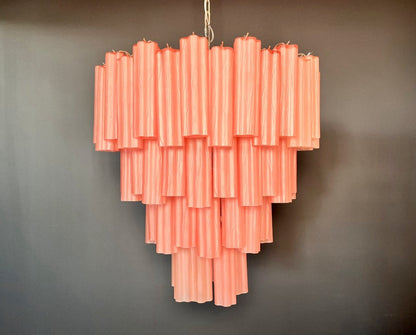 Murano Lysekrone | 80 Rosa Etsede Rørglass