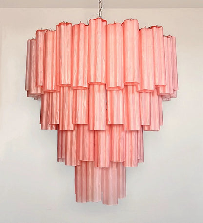 Murano Lysekrone | 80 Rosa Etsede Rørglass