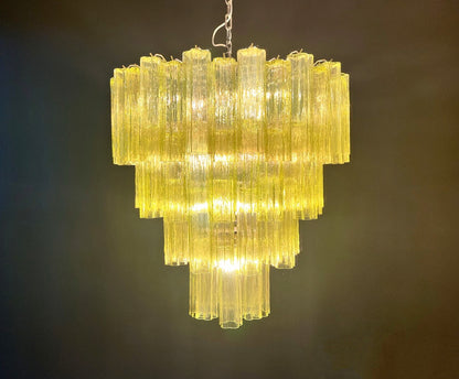 Murano Lysekrone | 80 Grønne Rørglass