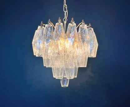 Murano Lysekrone | Klare Gull Poliedriglass