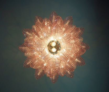 Murano Lysekrone | 48 Rosa Felciglass