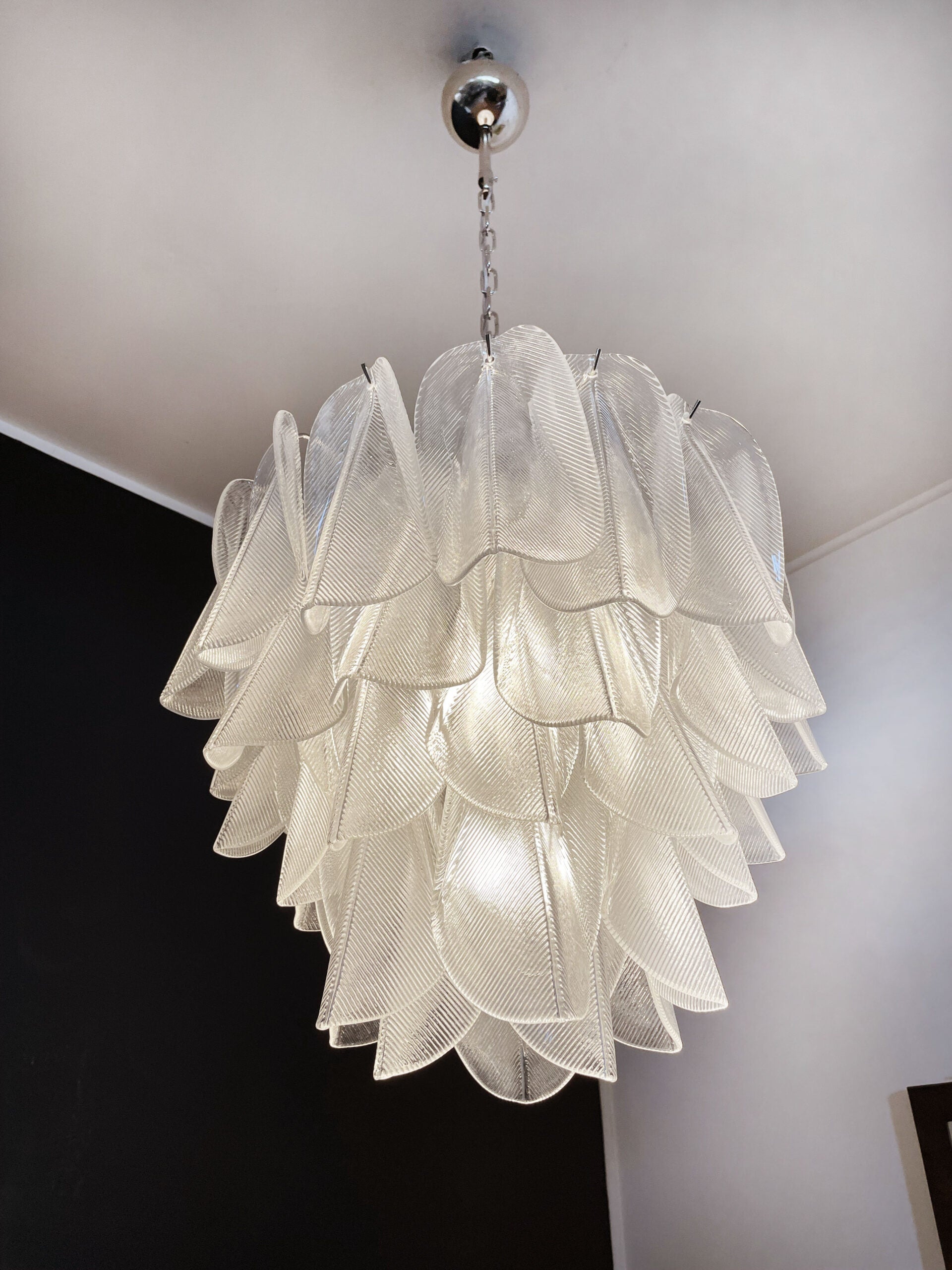 Murano Lysekrone – 41 Klare Rondiniglass – detalj 5 – Murano Classics