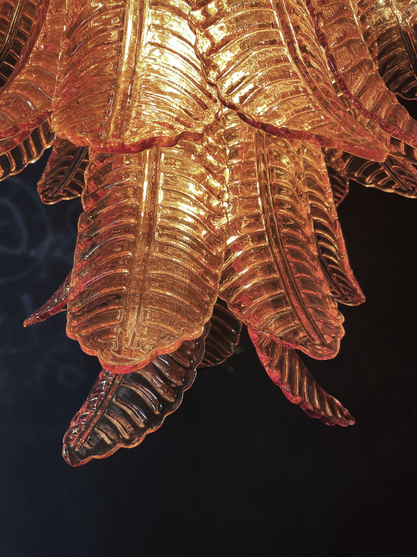 Murano Lysekrone | 75 Gule Felciglass