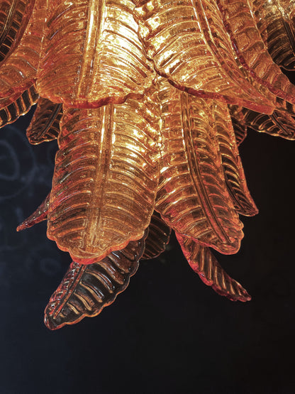 Murano Lysekrone | 75 Gule Felciglass