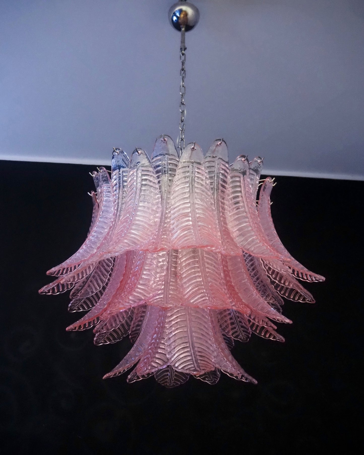 Murano Lysekrone | 48 Rosa Felciglass