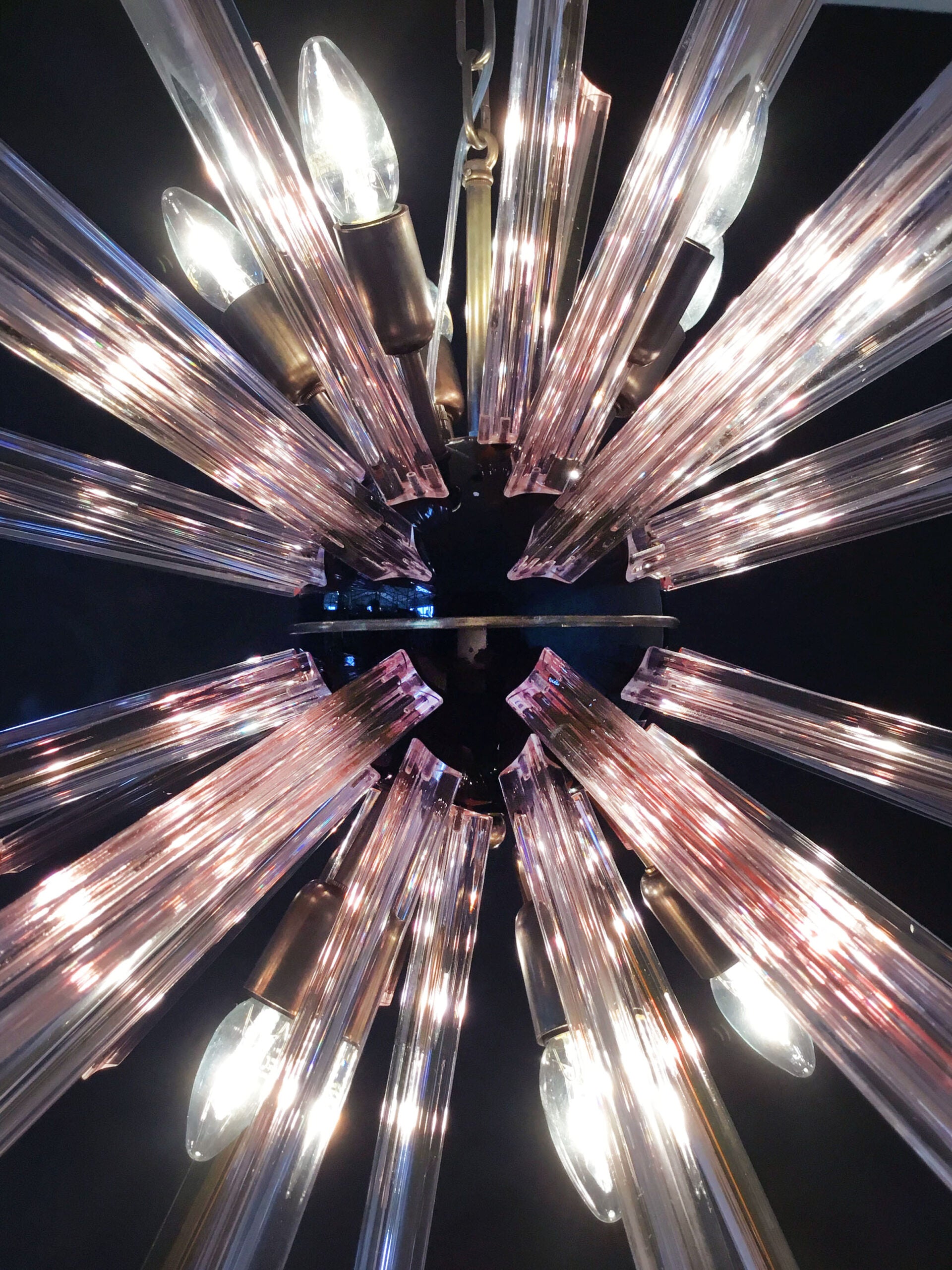 Murano Lysekrone | 50 Rosa Sputnik