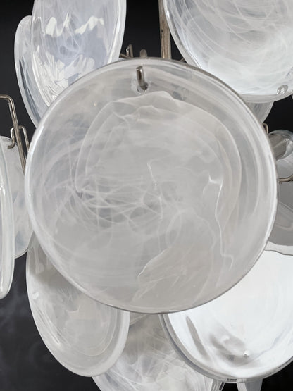 Murano Lysekrone | 24 Hvite Glassdisker