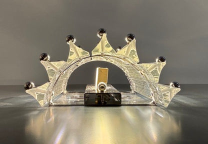 Murano Vegglampe | 7 Klare Prismeglass | 1 par