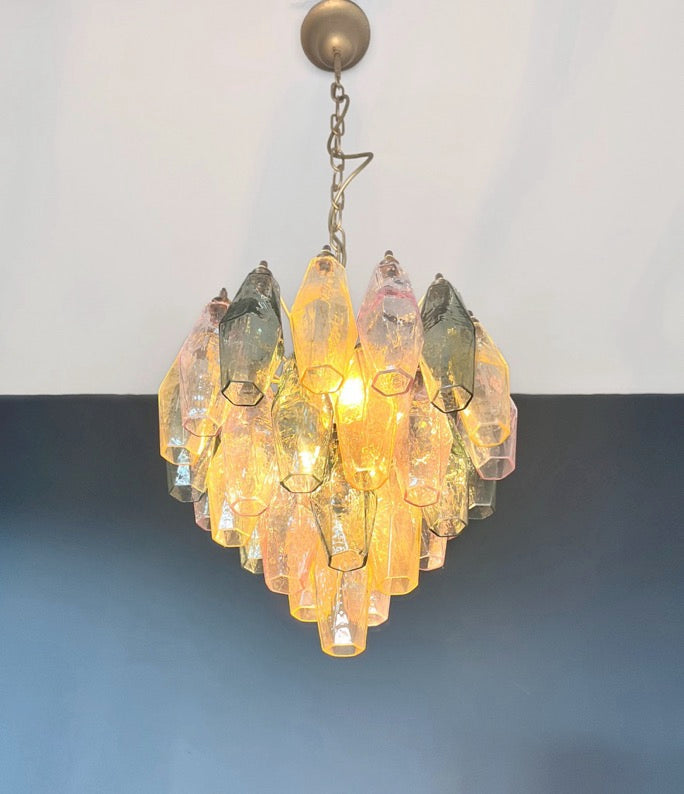 Murano Kronleuchter – 32 Mehrfarbiges Poliedriglas – Detail 6 – Murano Classics