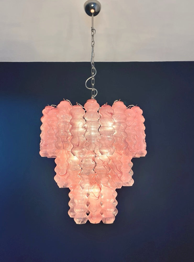 Murano Chandelier – 48 Pink Alabaster Glass Tubes – detail 5 – Murano Classics