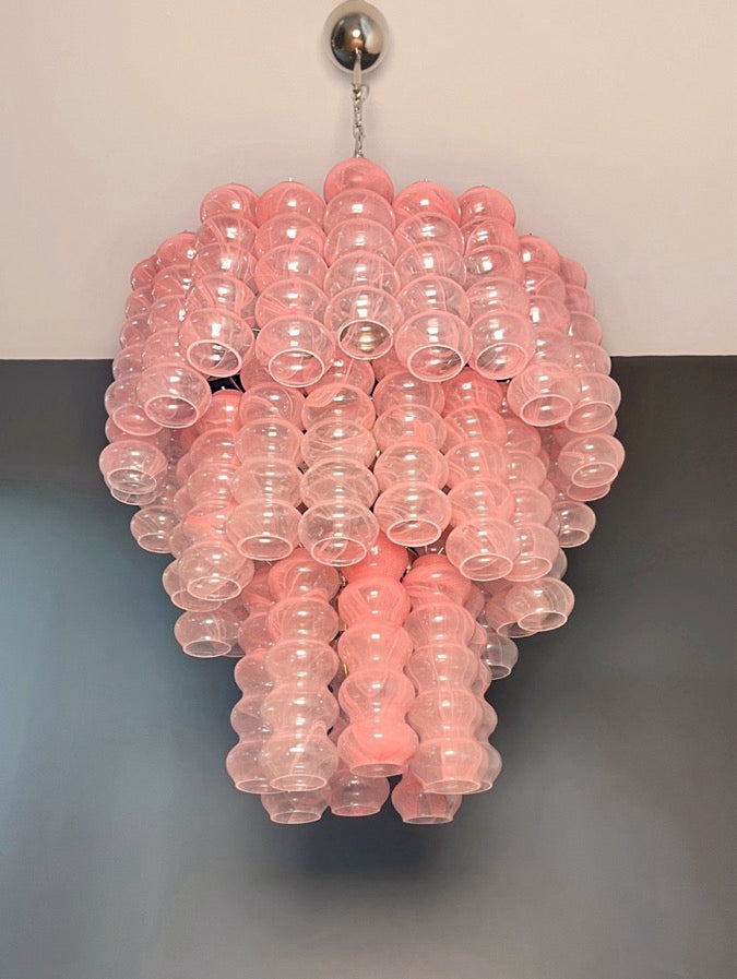 Murano Chandelier – 48 Pink Alabaster Glass Tubes – detail 9 – Murano Classics