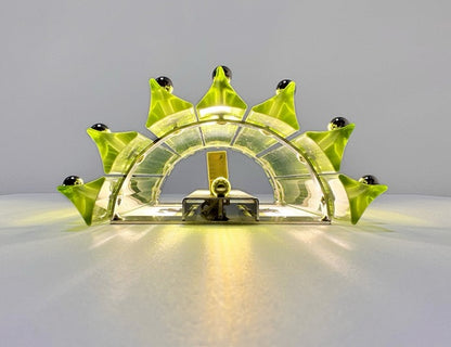 Murano Vegglampe | 7 Grønne Prismeglass | 1 par
