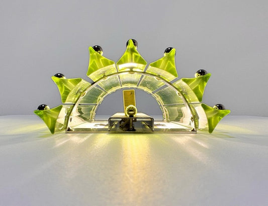 Murano Vegglampe | 7 Grønne Prismeglass | 1 par