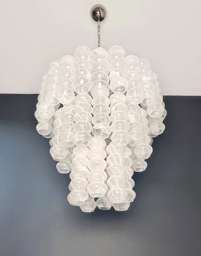 Murano Lysekrone | 48 Hvite Alabaster Rørglass