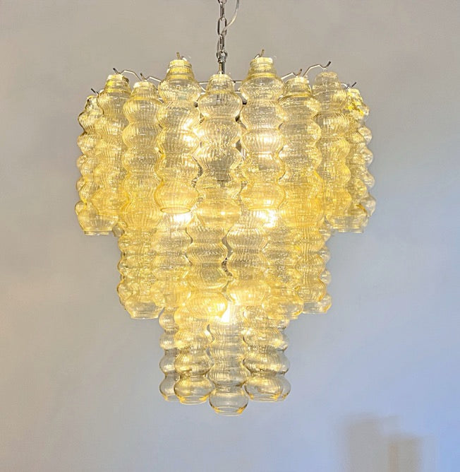 Murano Chandelier – 48 Yellow Glass Tubes – detail 3 – Murano Classics