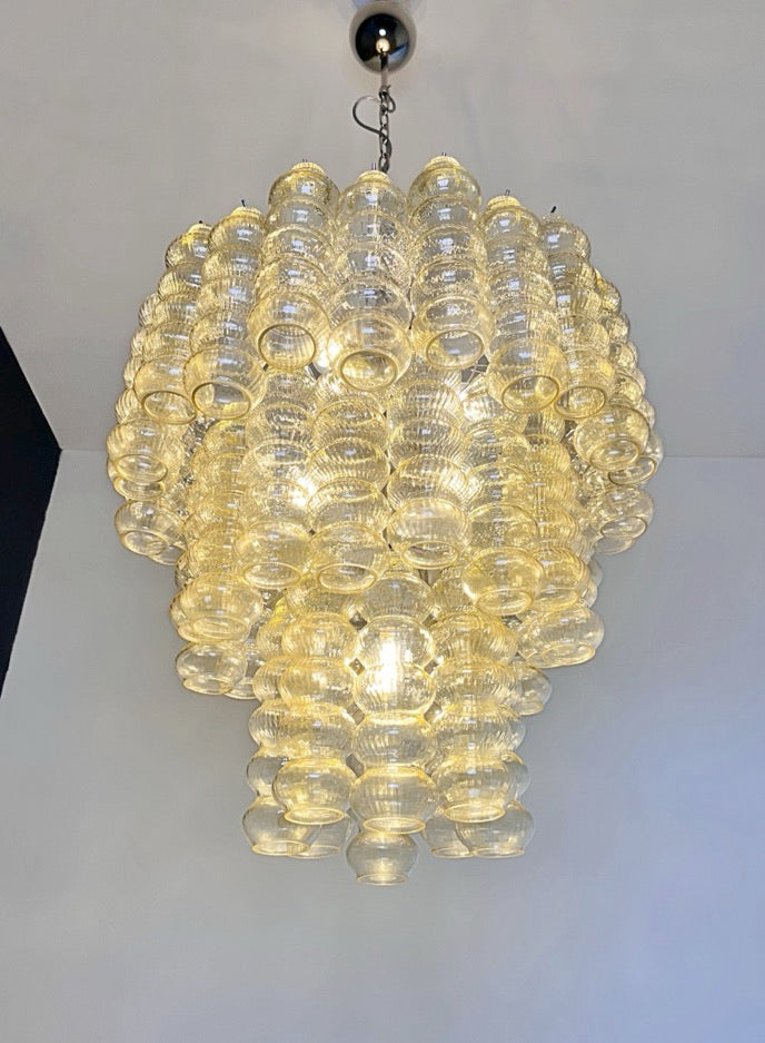 Murano Chandelier – 48 Yellow Glass Tubes – detail 2 – Murano Classics