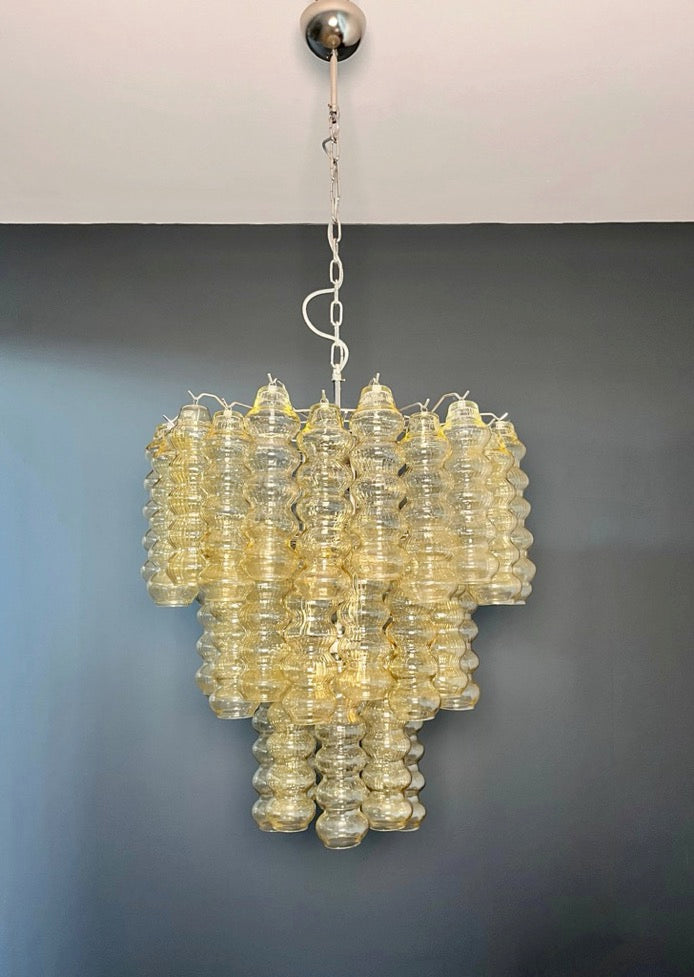 Murano Chandelier – 48 Yellow Glass Tubes – detail 10 – Murano Classics