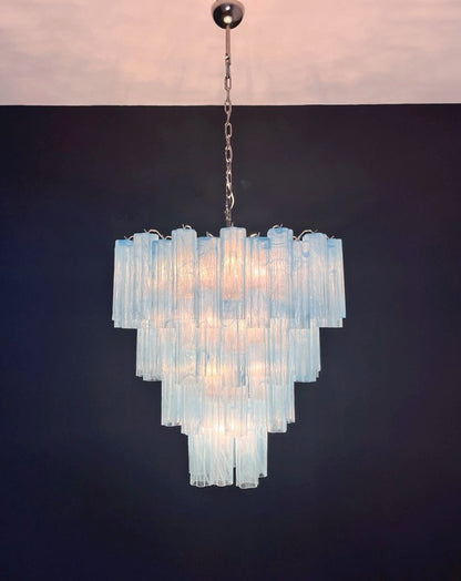 Murano Lysekrone | 80 Blå Alabaster Rørglass