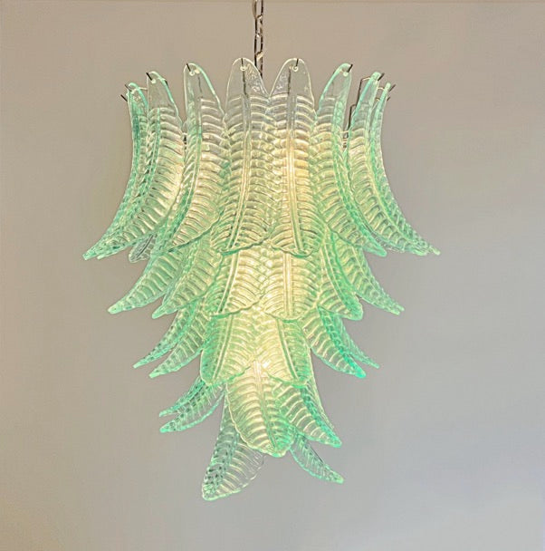 Murano Lysekrone | 52 Turkise Felciglass