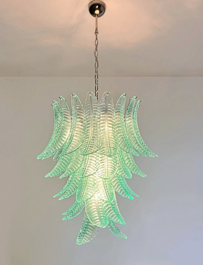 Murano Lysekrone | 52 Turkise Felciglass