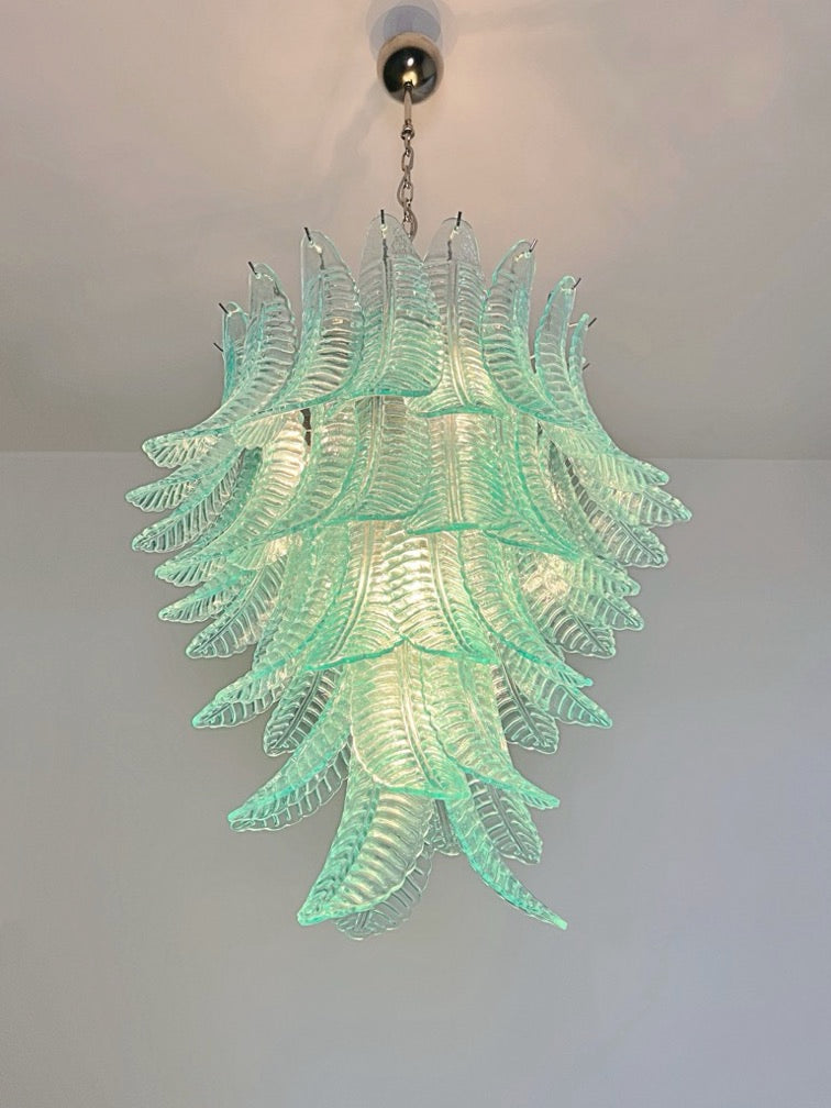 Murano Lysekrone | 52 Turkise Felciglass