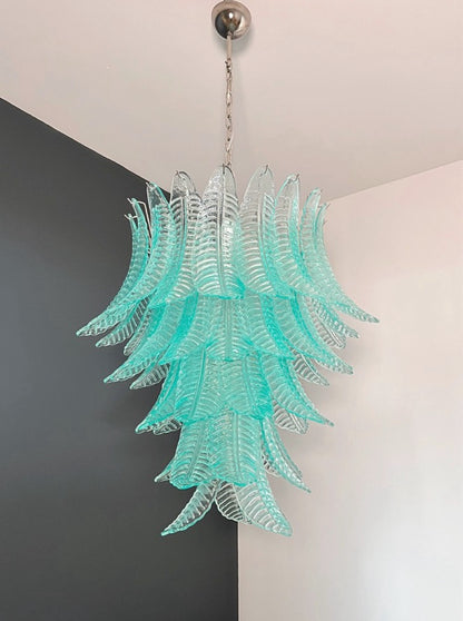 Murano Lysekrone | 52 Turkise Felciglass