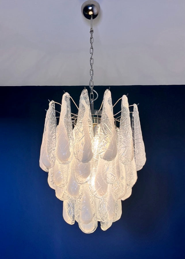 Murano Lysekrone | 41 Lattimo Dråpeglass