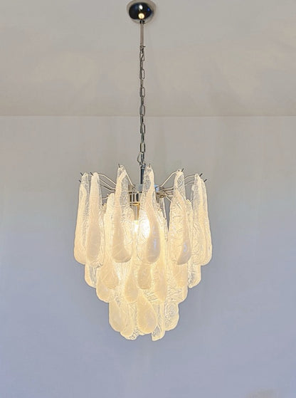 Murano Lysekrone | 41 Lattimo Dråpeglass