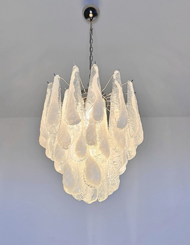 Murano Lysekrone – 41 Lattimo Dråpeglass – detalj 2 – Murano Classics