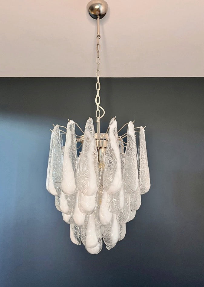 Murano Lysekrone | 41 Lattimo Dråpeglass