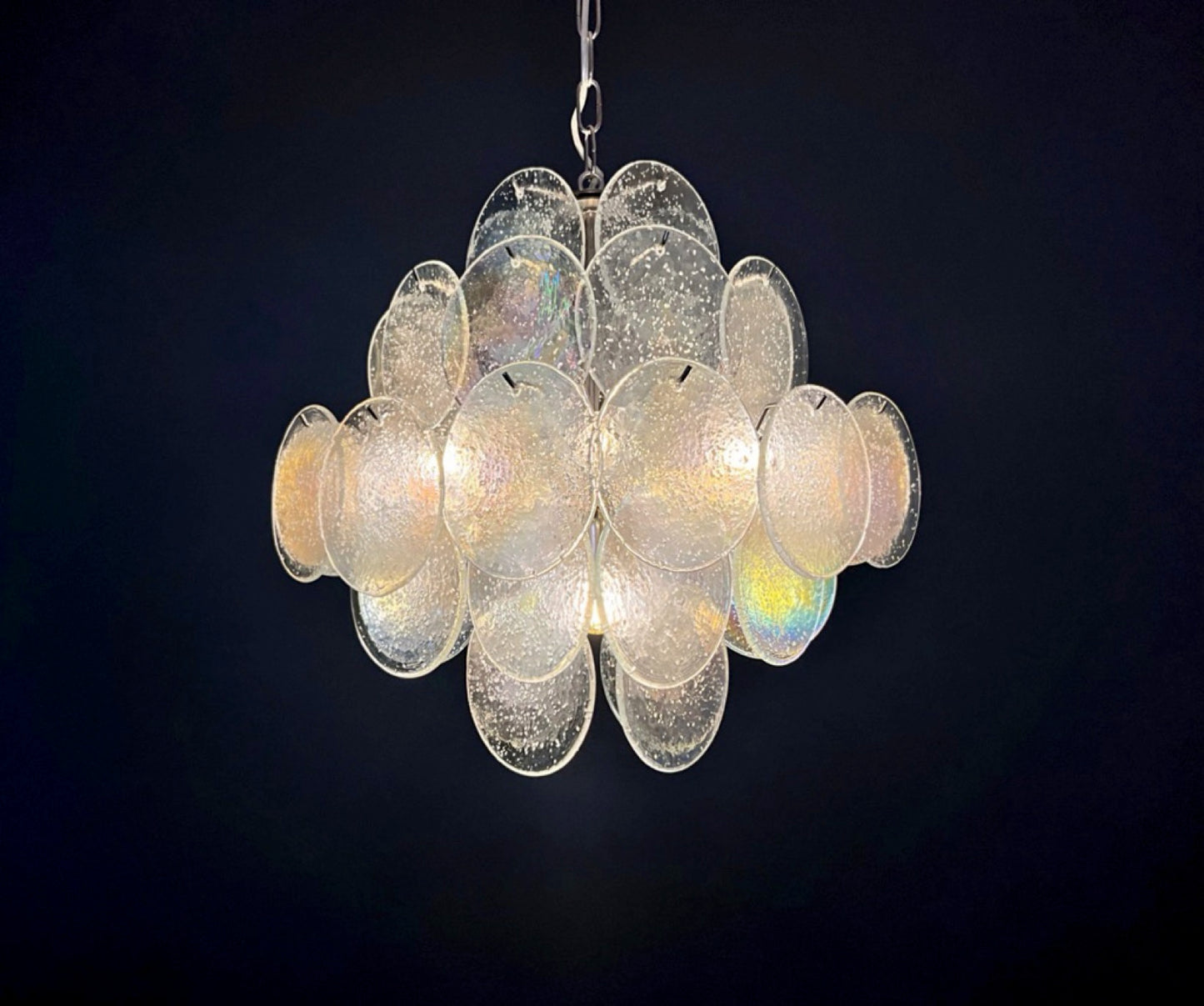 Murano Lysekrone | 36 Iris Diskglass