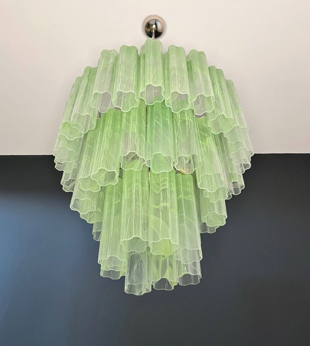 Murano Chandelier – 48 Green Alabaster Glass Tubes – detail 8 – Murano Classics
