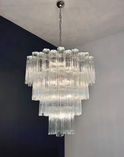 Murano Lysekrone | 80 Klare Rørglass