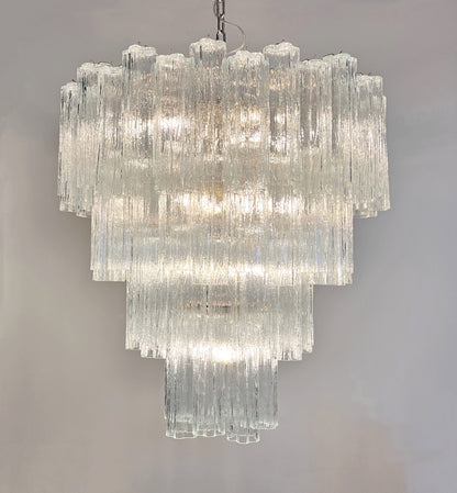 Murano Lysekrone | 80 Klare Rørglass