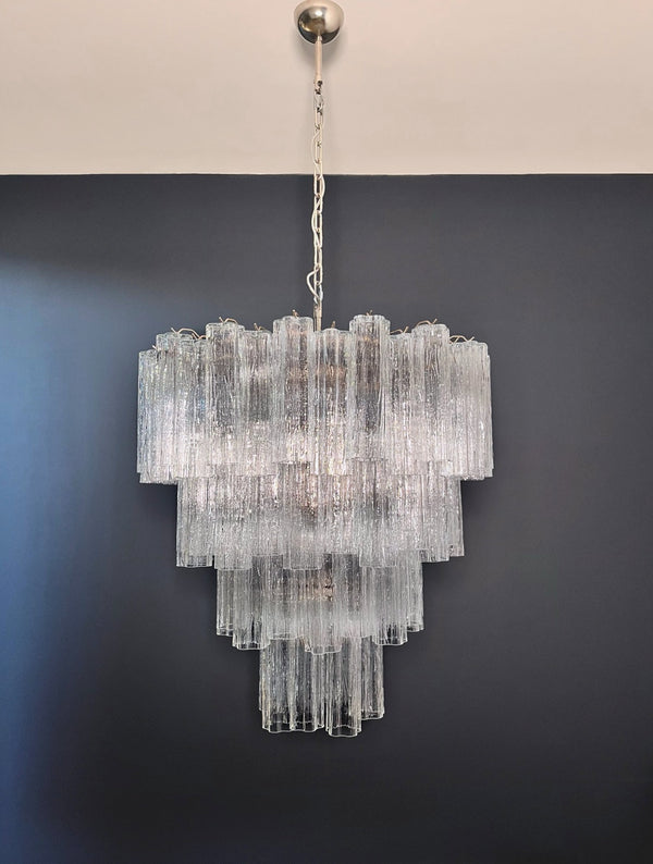 Murano Chandelier – 80 Clear Glass Tubes – Murano Classics