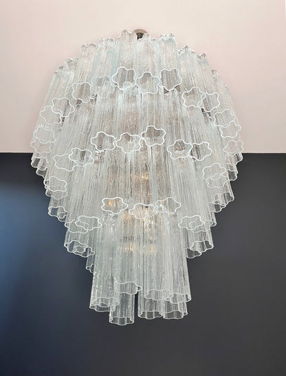 Murano Lysekrone | 80 Klare Rørglass