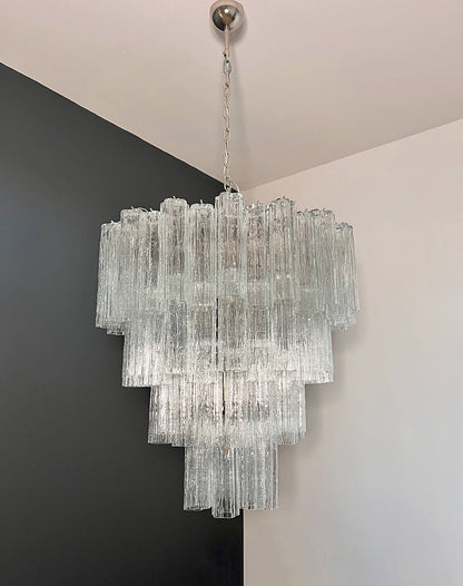 Murano Lysekrone | 80 Klare Rørglass