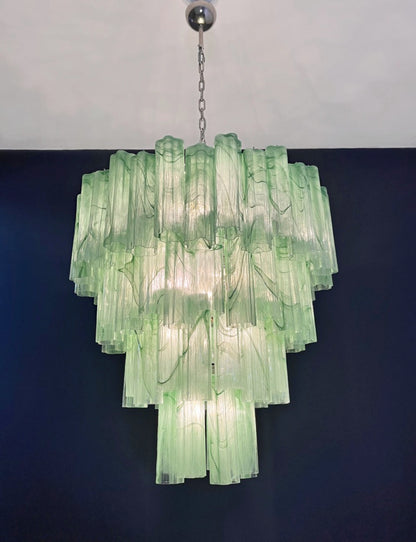 Murano Lysekrone | 80 Grønne Alabaster Rørglass