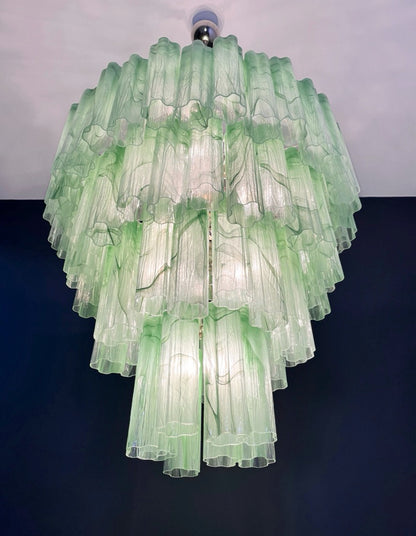 Murano Lysekrone | 80 Grønne Alabaster Rørglass