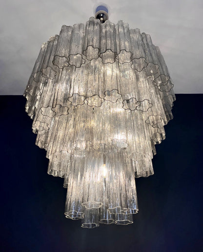 Murano Lysekrone | 80 Røykfargede Rørglass